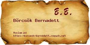 Börcsök Bernadett névjegykártya